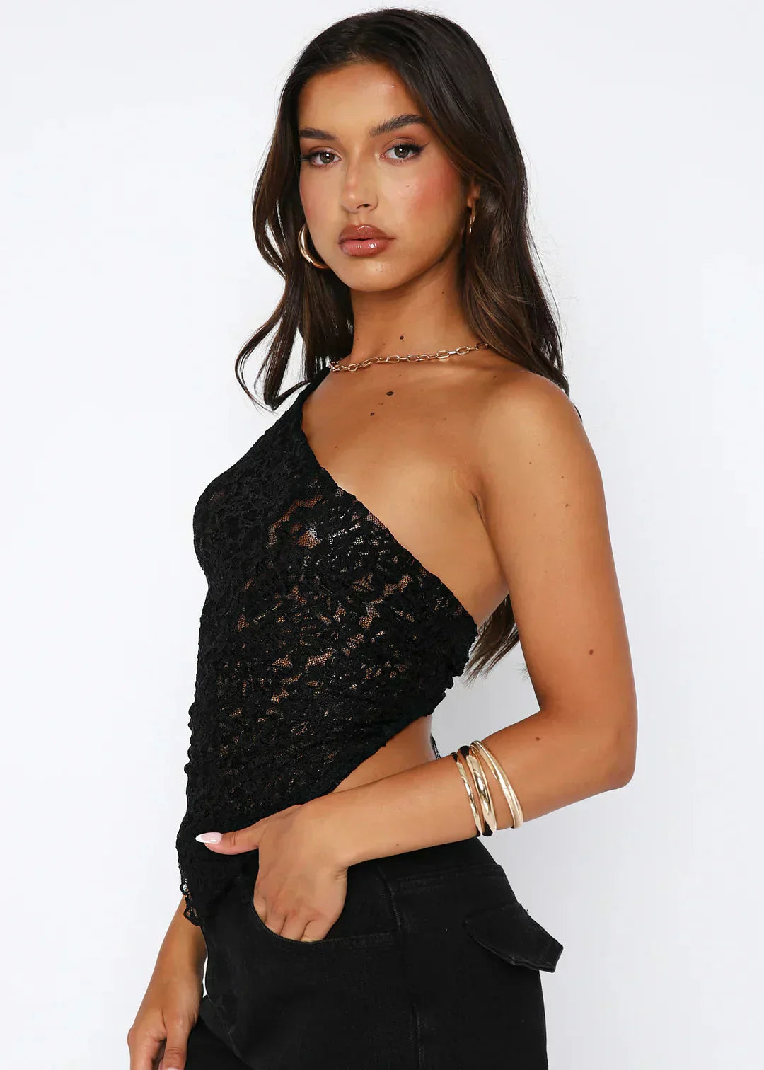 Sloped Neck top