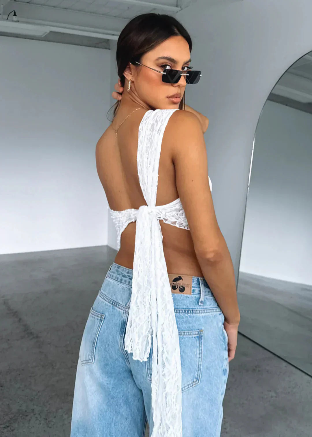 Sloped Neck top