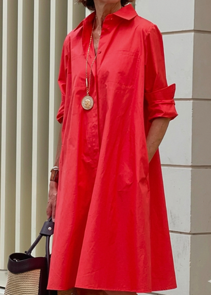 Élancia | Robe chemise fluide élégante